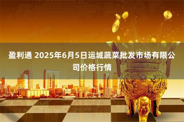 盈利通 2025年6月5日运城蔬菜批发市场有限公司价格行情